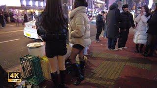 ［Hongdae 4K］Seoul Night Walk!! ~ No matter how cold it is, can't miss Hongdae clubs ~~ !!