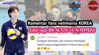 komentar fans korea untuk laga Ibk altos vs Ai peppers #volikorea #megatron