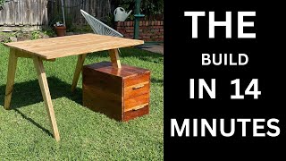 How I Handmade My Beautiful Desk: Watch the Entire Process from Start to Finish! - [DIY Woodworking]