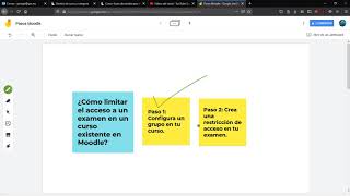 Cómo limitar el acceso a un examen en un curso en Moodle