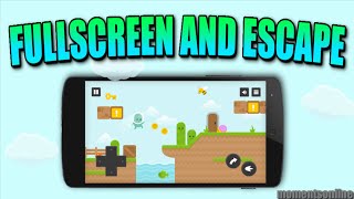 ADD FULL SCREEN MODE AND AN ESCAPE TO YOUR GDEVELOP GAME