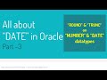 Oracle ALL About Dates PART 3 | usage of ROUND and TRUNC function on dates and number data types