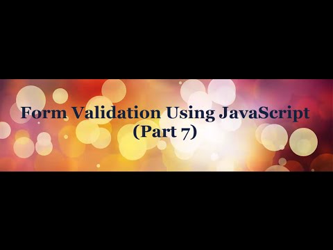 Form Validation Using JavaScript Tutorial (Part-7) - Select And ...