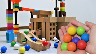 Marble Run ASMR ☆ KADEN KADEN ! Kugelbahn like Cuboro original COURSE Summary video.Big rolling ball