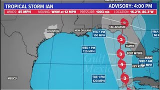 Troipical Storm Ian expected to be dangerous hurricane when it makes landfall in Florida