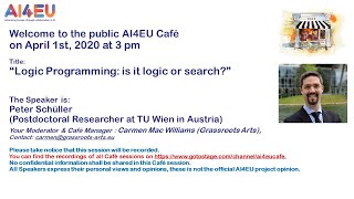 AI4EU Web Café: Logic Programming is it logic or search
