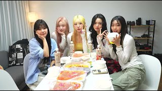 오랜만에 촬영 끝나고 라이브 먹방~ | 하은, 찬, 지우, 재희, 유카 | Haeun, Chan, Jiwoo, Jaehee, Yuka