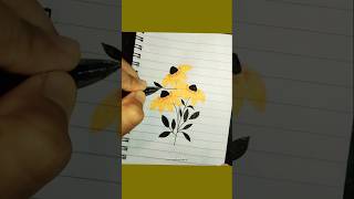 Easy sunflower drawing🌻..#shorts #drawing #school #music #viralshort