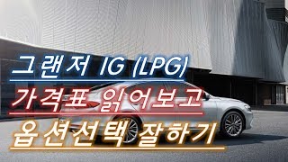 그랜저IG (LPG) 가격표 읽어보고 옵션선택 잘하기