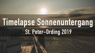 Timelapse Sonnenuntergang (25 Sek. Zeitraffer) | St. Peter-Ording 2019 | Zeitraffer Strand SPO