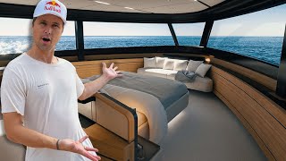 THIS MULTI MILLION DOLLAR YACHT BEDROOM IS INSANE! WALLY WHY 200 FIRST IMPRESSION | VLOG 20