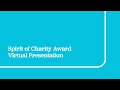 Spirit of Charity Award 2020