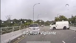 19jan2025 speeding toyota hiace skidded and hit the wall