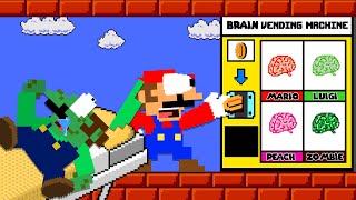 Mario CHOOSE Brains in a Vending Machine | Game Animation