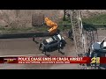 Police chase end in crash, arrest