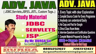 DURGA Sir Adv. Java  Study Material