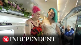 ‘I choo choo choose you’: Couple enjoy ‘dream' wedding on train