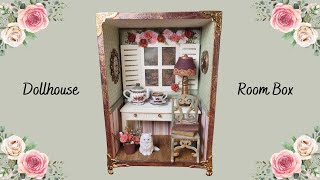 Dollhouse Room Box: Dollar Store miniatures