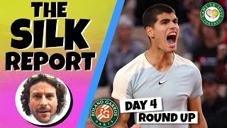 Alcaraz & Zverev save MATCH POINTS 😲 | Nadal & Djokovic WIN! | French Open Day 4 | GTL Silk Report