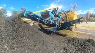 Rebel Jaw Crusher (#1 Best Selling Mobile Crusher) is Making RAP from these Piles of Asphalt