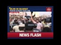 protest at venue of kejriwal s rally in surat