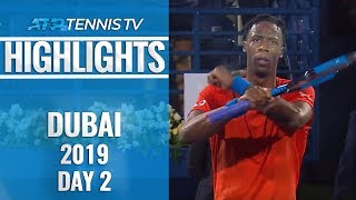 Nishikori's Winning Debut; Monfils Stuns Cilic | Dubai 2019 Highlights Day 2