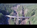 pengra pass aerial view of amtrak over salt creek trestle feb. 25 2017