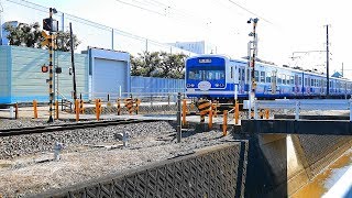 伊豆箱根鉄道・駿豆線【№144】学校踏切・走行・通過映像　静岡県伊豆の国市四日町