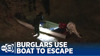 Museum Burglars use boat to escape. See how.