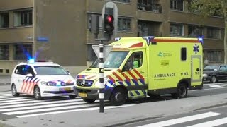 A1 17-103 met spoed langs een wegafzetting van een spoedtransport in Rotterdam!