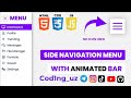 Animated Menu Toggle Button using Html Css & Javascript | Responsive Hamburger Menu Toggle Cod1ng_uz
