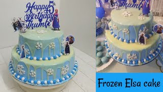 Frozen theme cake || Frozen Birthday cake decoration ideas || Frozen Elsa Cake
