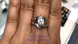 MoneyMan Pawn Jewelry - Extremely Beautiful Diamond Solitaire with Ring Enhancer