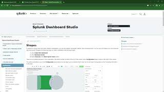 Splunk adding and configuring Shapes in Dashboard Studio builder