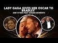 Lady Gaga gives her Oscar to Bradley Cooper | best oscar moments | Oscar backstage moments