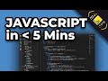 Learn JAVASCRIPT in 5 MINUTES // JavaScript Tutorial for Beginners [ 2021 ]