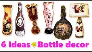 6 ideas BOTTLE  decorations/bottle design