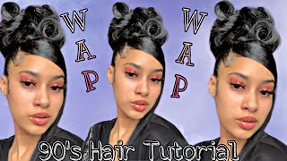 CARDI + MEG WAP HAIR TUTORIAL | 90’s PIN CURL UPDO 💕