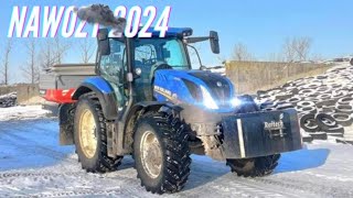 Oporowy siew nawozu 2024 w ||RSP OLSZEWKA|| NEW HOLLAND po ramę w wodzie