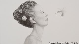 How to Draw a Woman in Profile - Hummingbird and Girl