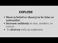 explode meaning english word of the day