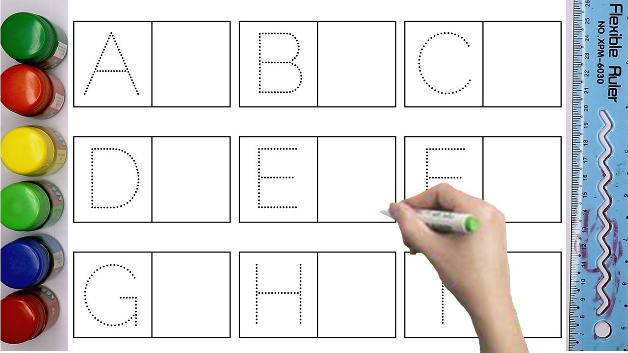 Learn To Read And Write Abcd Practice Alphabets Abcd A For Apple B