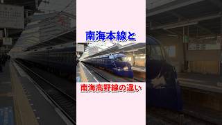 南海本線と南海高野線の違い#shorts #南海電車 #鉄道