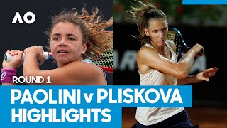 Jasmine Paolini vs Karolina Pliskova Match Highlights (1R) | Australian Open 2021