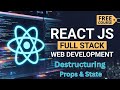 React JS Destructuring Props & State Explained | Clean & Modern React Code (Beginner to Pro)