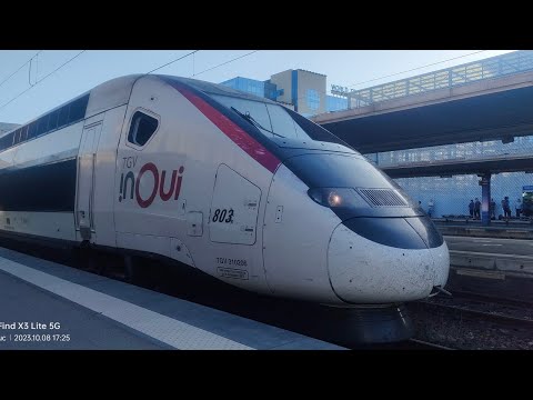 Le Départ D'un TGV INOUI POUR PARIS GARE DE LYON - YouTube