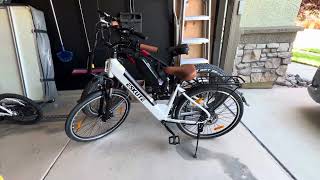 Eskute C100 step through ebike compared to a big ebike