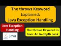 The throws Keyword Explained: Java Exception Handling