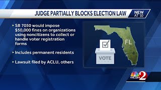 Federal court blocks Florida law impacting voter registration