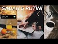 5am morning routine || sabah 5 rutini, güne motive başlamak, ginger shot & fazlası